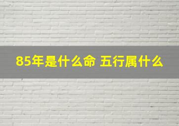 85年是什么命 五行属什么